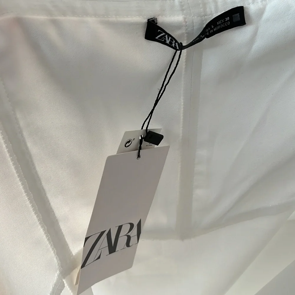 Zara Straight Neck Underwire Wrap Front Mini Dress - Picture 9 of 9
